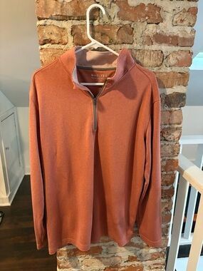 Men’s Rust Quarter-Zip Sweater